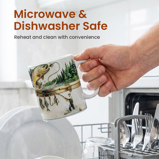 Achetez 3 et obtenez 2 gratuits🎁Mug à café en céramique à thème pêche