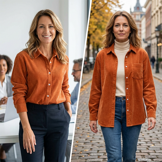 Chemise décontractée à manches longues et boutons pour femmes