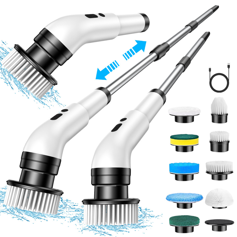 Brosse de nettoyage électrique extensible multifonctionnelle