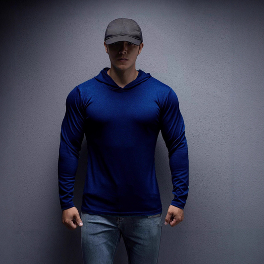 🎁Cadeau offert pour tout achat 🎁 Sweat à capuche de fitness à manches longues et coupe ajustée pour homme