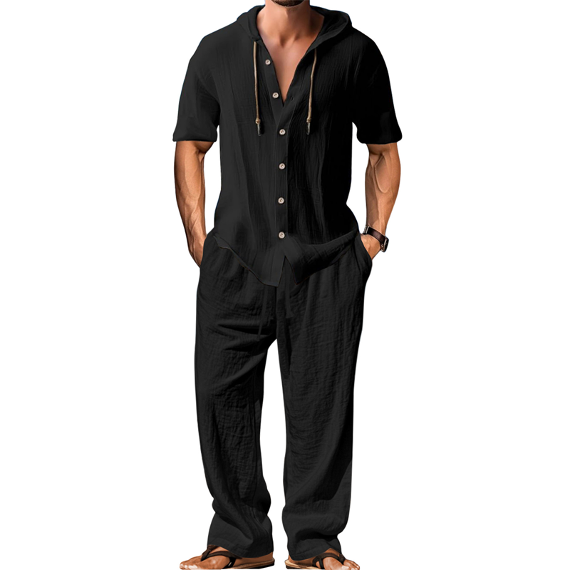🔥Offres spéciales - Ensemble chemise à capuche et pantalon décontracté pour homme