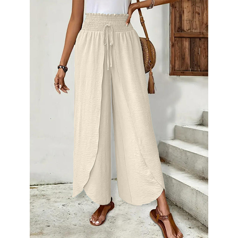Pantalon large femme décontracté à effet croisé✈️【Chéri(e), deux articles avec livraison gratuite】