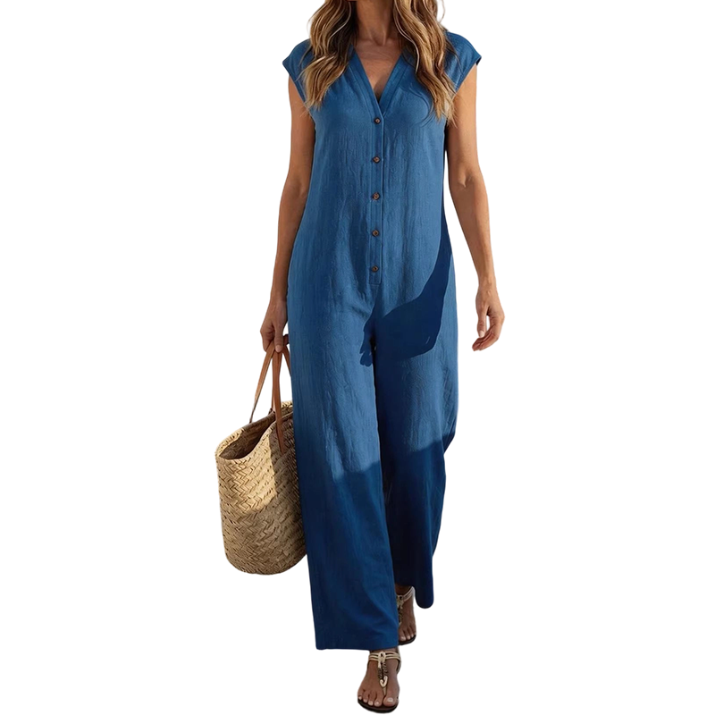đ N°1 des ventes â directement Ă -50% ! Combinaison d'Ă©tĂ© sans manches Ă boutons pour femme