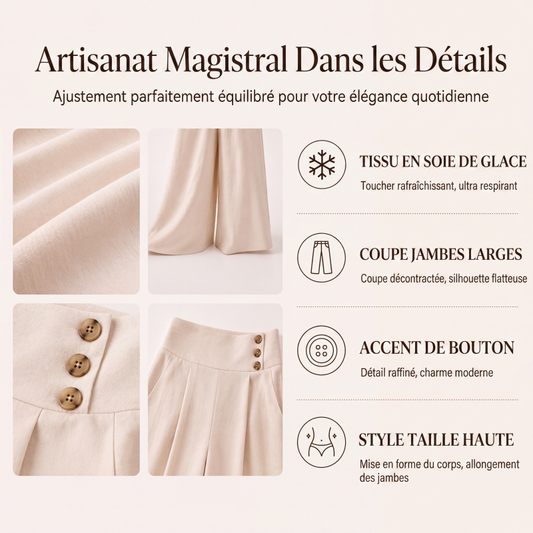 ✨ Pantalon Large Femme – Coupe Fluide, Ample & Élégante