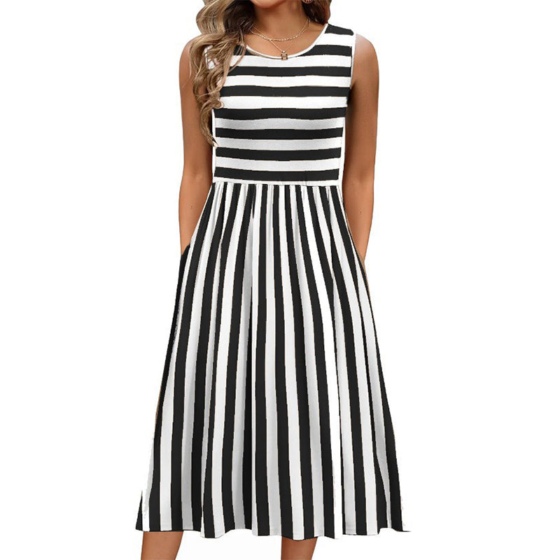✨ Robe Longue Femme Sans Manches – Coupe Fluide, Élégante & Féminine