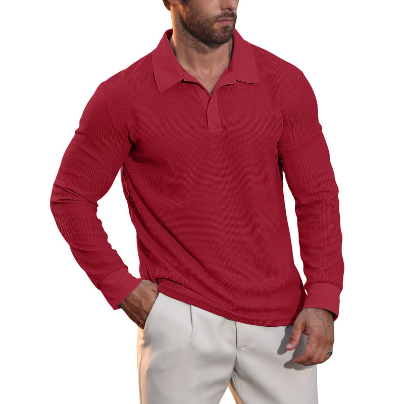 Haut col pour homme respirant avec texture en nid d'abeille