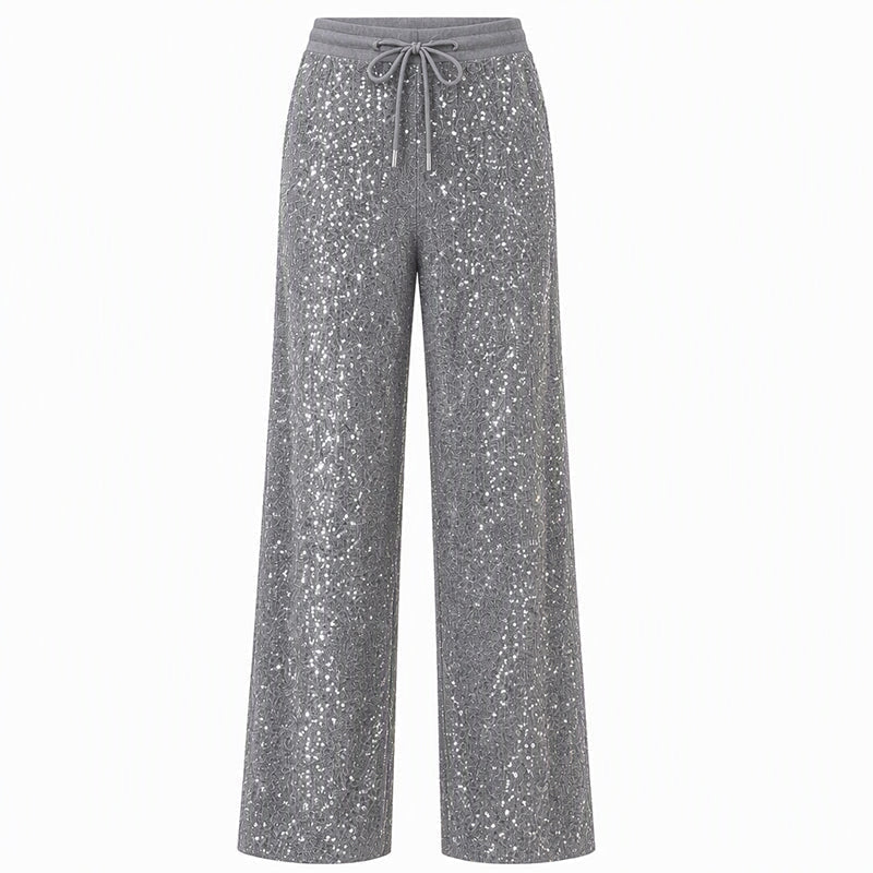 🔥 50% de réduction 🔥Pantalon large à paillettes scintillantes pour femme