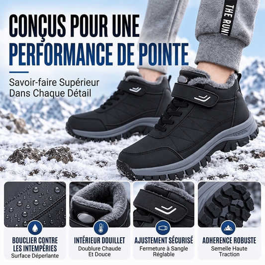 ⏳Liquidation totale⏳Bottes de neige d'hiver pour hommes avec doublure en peluche
