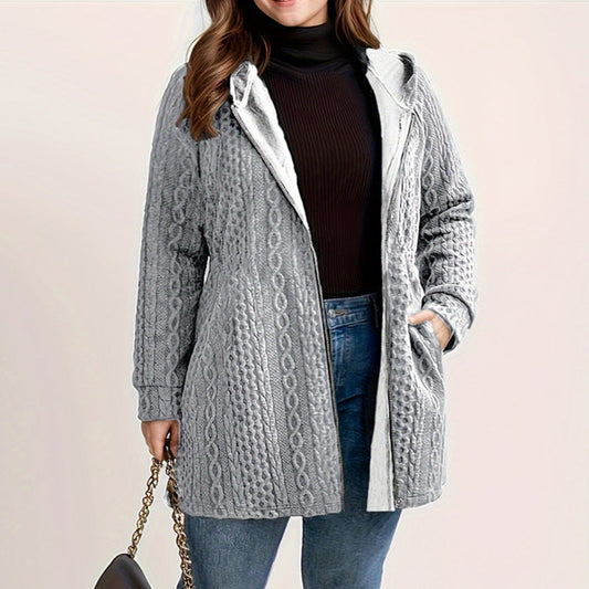 📢60% DE RÉDUCTION ! ⏳⏰ Veste Ample à Capuche avec Tissage Texturé – Confort Ultra-Doux, Coupe Flatteuse & Style Élégant en 5 Couleurs ⚡