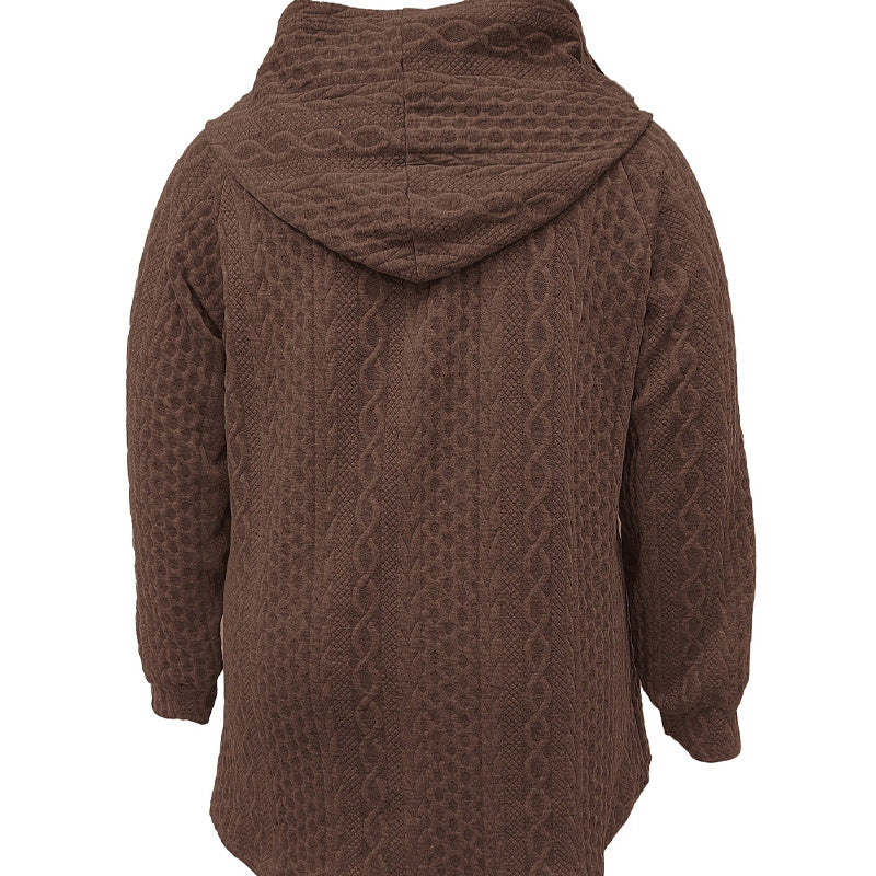 📢60% DE RÉDUCTION ! ⏳⏰ Veste Ample à Capuche avec Tissage Texturé – Confort Ultra-Doux, Coupe Flatteuse & Style Élégant en 5 Couleurs ⚡