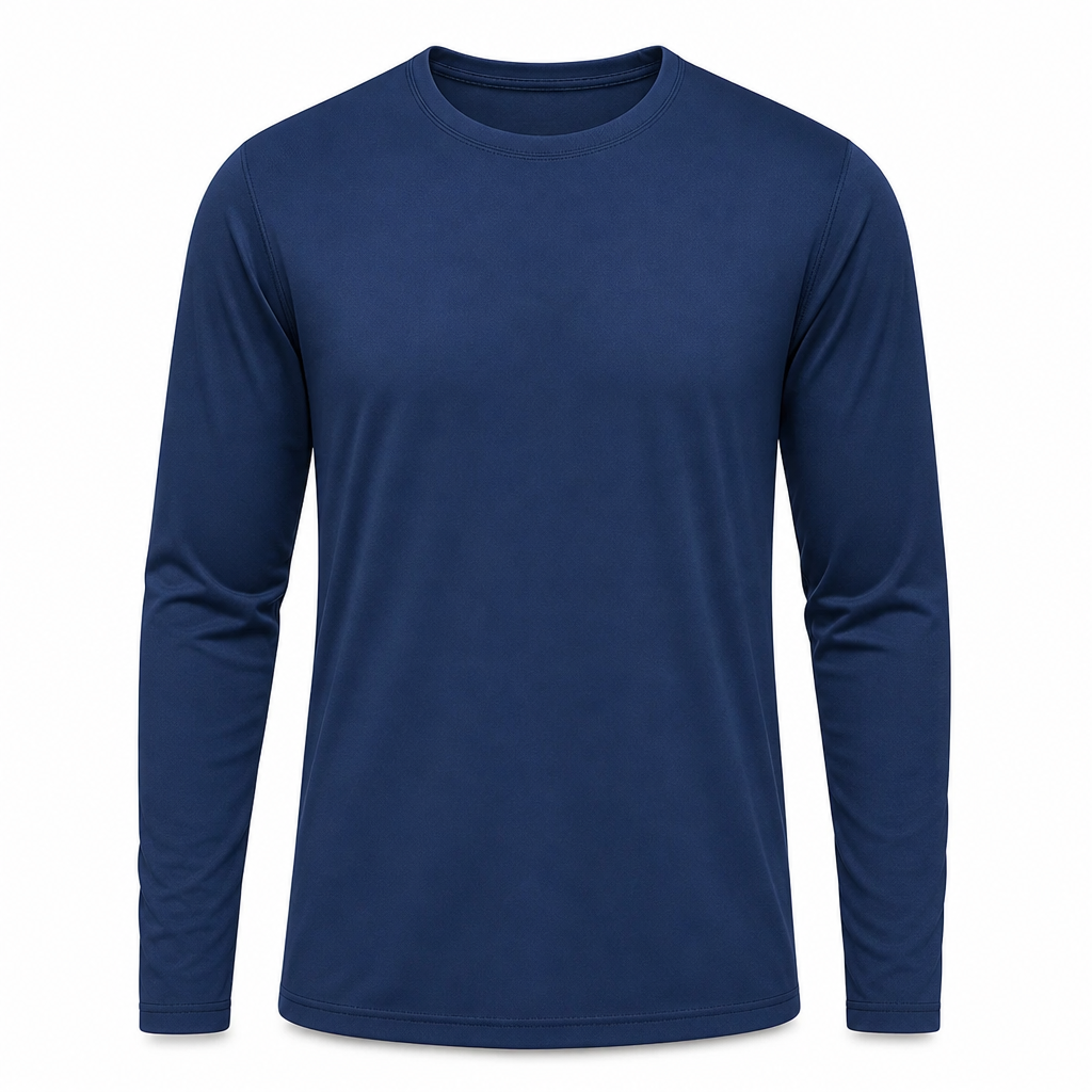 Chemise Homme à Manches Longues Col Rond à Séchage Rapide