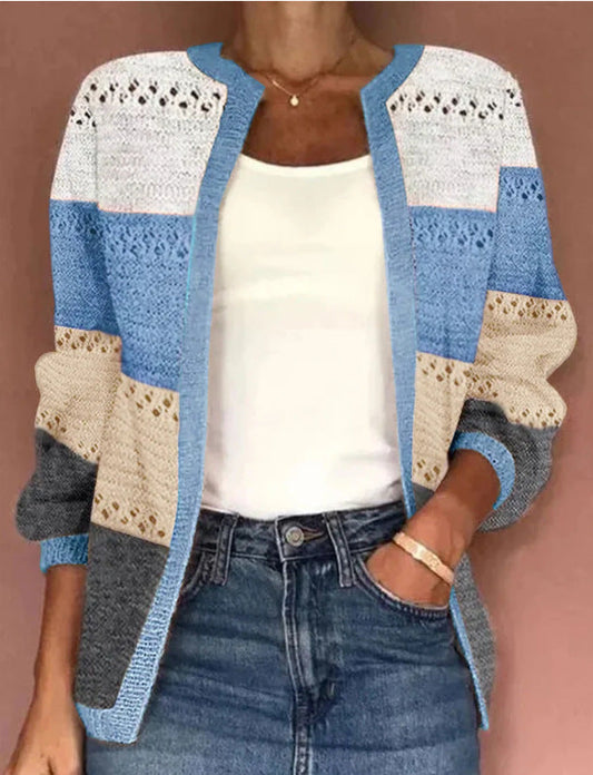 Cardigan décontracté cache-cœur en jacquard🔥Achetez-en 2 livraison gratuite