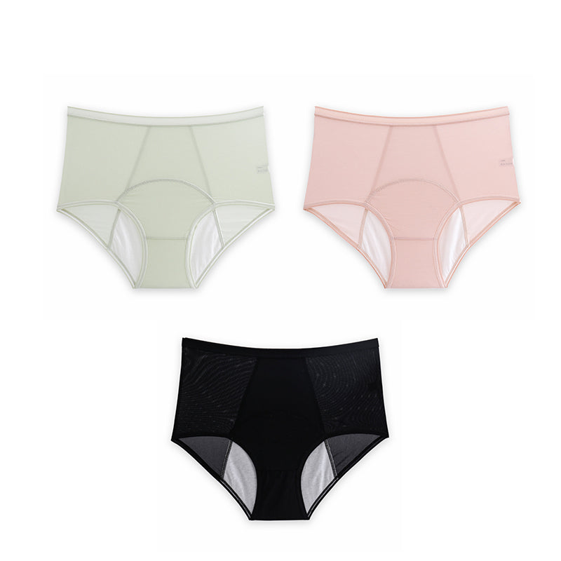 Culotte en soie glacée taille haute anti-fuite grande taille L-5XL