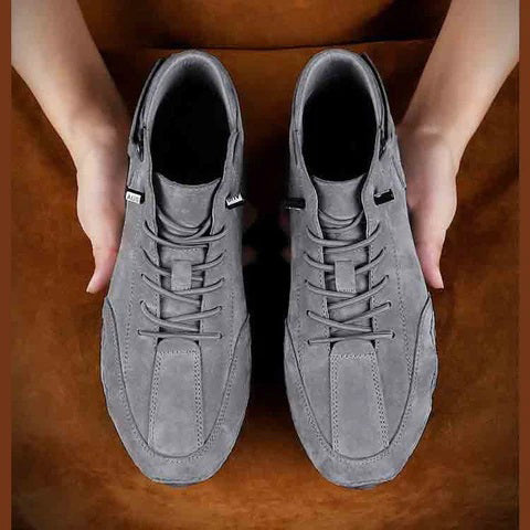 (50% de réduction et livraison gratuite)Bottes hautes italiennes en daim à Velcro-Charme masculin, chic décontracté