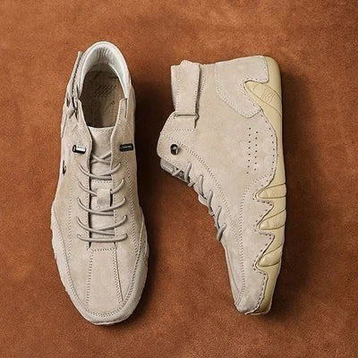 (50% de réduction et livraison gratuite)Bottes hautes italiennes en daim à Velcro-Charme masculin, chic décontracté