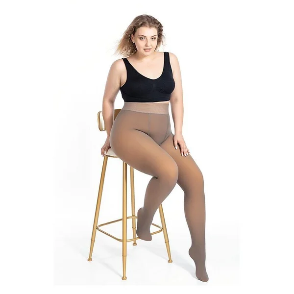 đ„Dernier jour 49 % de rĂ©ductionđ„Faux collants Ă©lastiques doublĂ©s de peluche chaude translucide