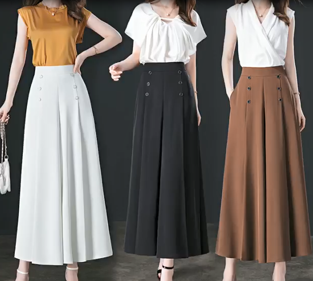 🔥Achetez 2 livraison gratuite🔥 Pantalon large plissé élégant