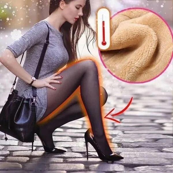đ„Dernier jour 49 % de rĂ©ductionđ„Faux collants Ă©lastiques doublĂ©s de peluche chaude translucide