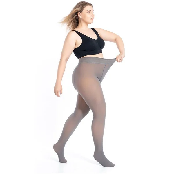 đ„Dernier jour 49 % de rĂ©ductionđ„Faux collants Ă©lastiques doublĂ©s de peluche chaude translucide
