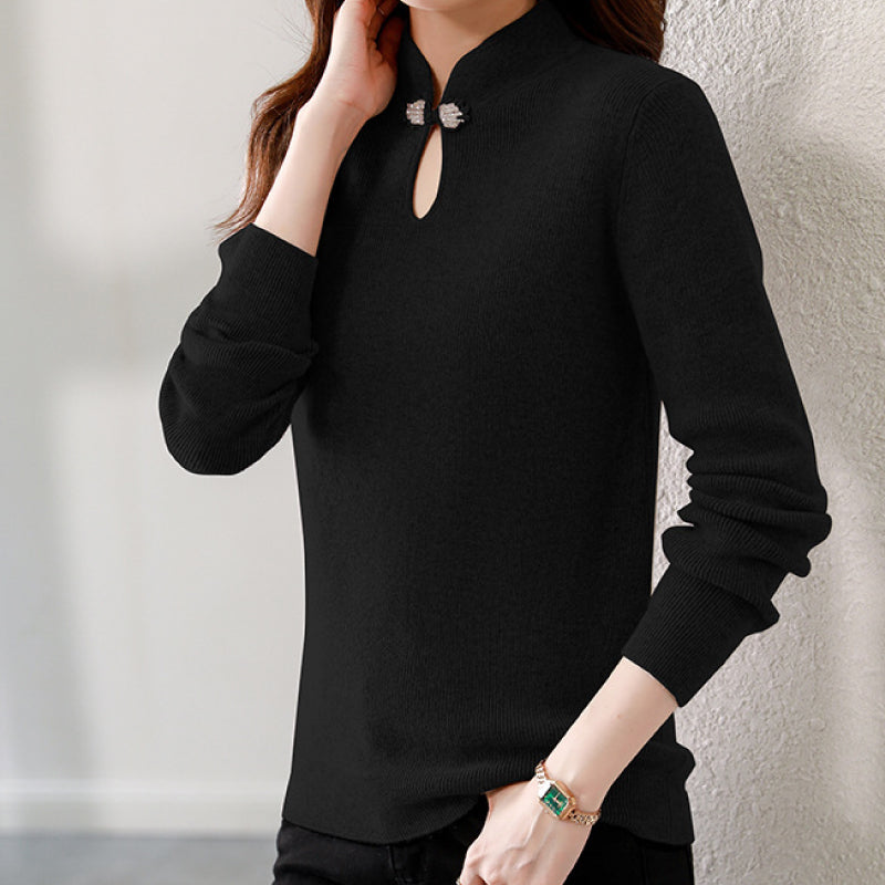 Pull tricoté à col cheongsam rétro🥰Achetez-en 2 livraison gratuite
