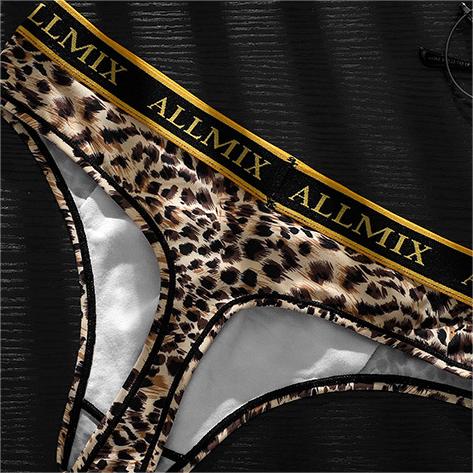 Slip taille basse imprimé léopard pour hommes