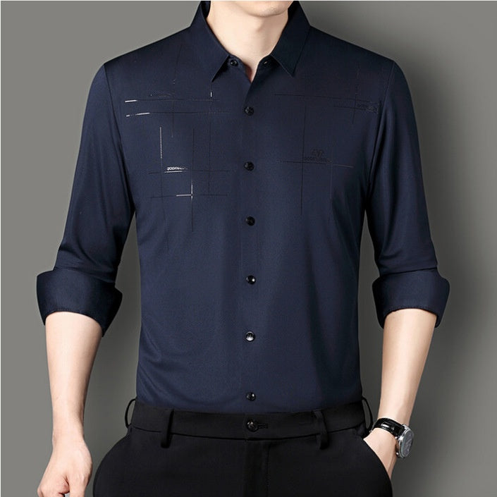 Chemise infroissable à manches longues pour hommes (49 % de réduction🔥Achetez-en 2 livraison gratuite)