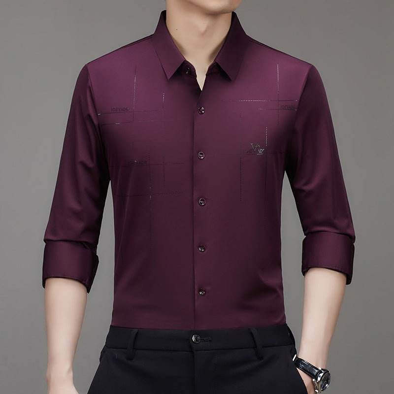 Chemise infroissable à manches longues pour hommes (49 % de réduction🔥Achetez-en 2 livraison gratuite)