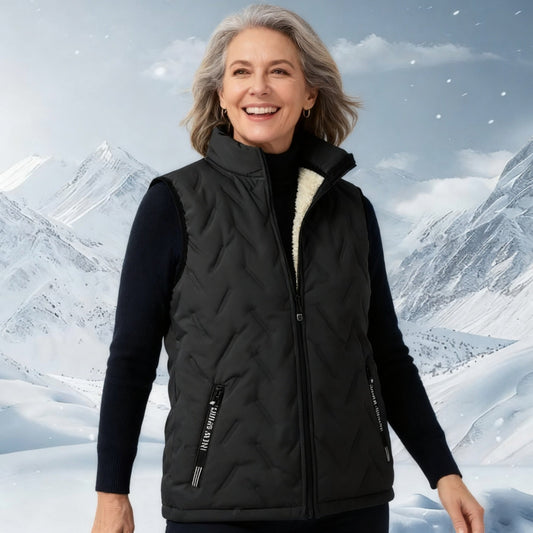 💖VENTE FLASH -50%✨️❄️Gilet matelassé décontracté sans manches unisexe avec doublure en polaire