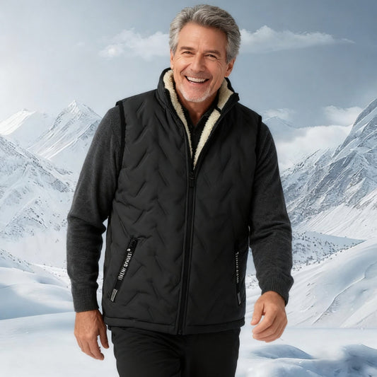 💖VENTE FLASH -50%✨️❄️Gilet matelassé décontracté sans manches unisexe avec doublure en polaire