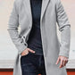 Veste de couleur unie à boucle simple pour hommes