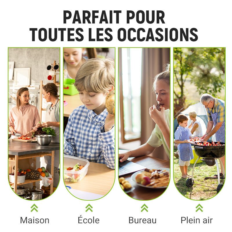 🥦 ACHETEZ 3 - RECEVEZ 2 GRATUITS ! ✨ Sacs de Conservation Aluminium Réutilisables - Garde les Aliments Frais Plus Longtemps, Écologiques et Lavables 🌱📦