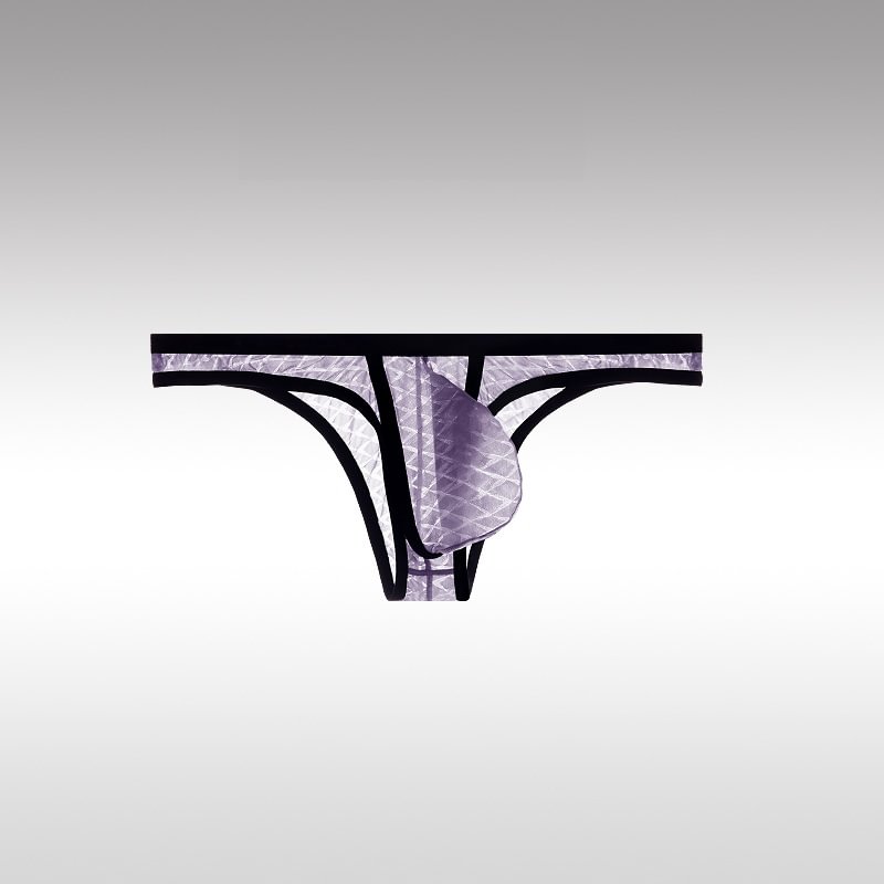 Slips ultra-minces sexy à taille basse pour hommes Bikini Ice Silk Mesh Transparent