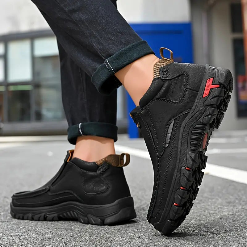 🔥Bottes orthopédiques imperméables et antidérapantes en cuir faites à la main pour hommes