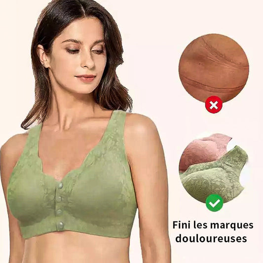 Soutien-gorge de nuit à bouton avant pour femmes d'âge moyen et âgées