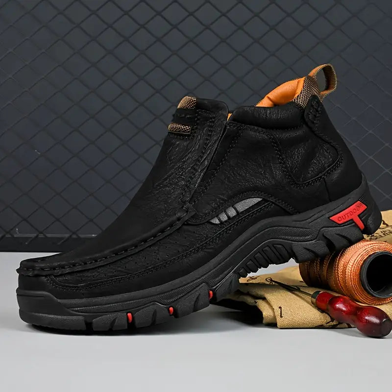 🔥Bottes orthopédiques imperméables et antidérapantes en cuir faites à la main pour hommes