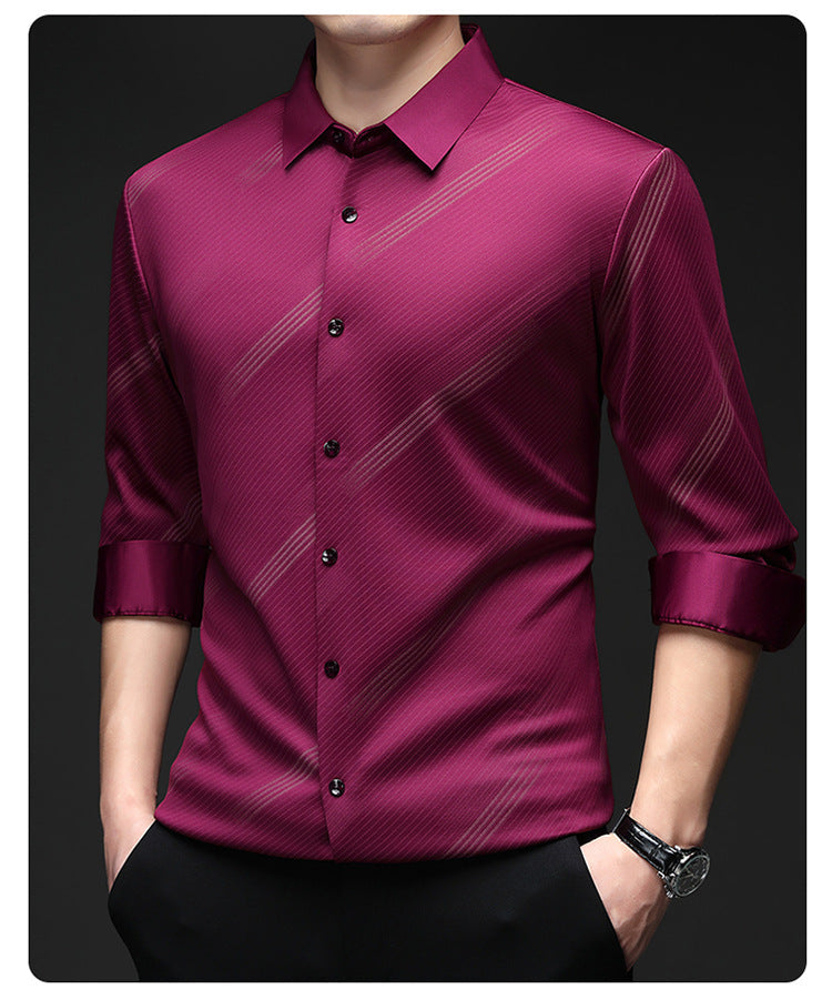 Chemise rayée chaude pour homme avec coupe confortable【Achetez-en 2 et bénéficiez de la livraison gratuite】