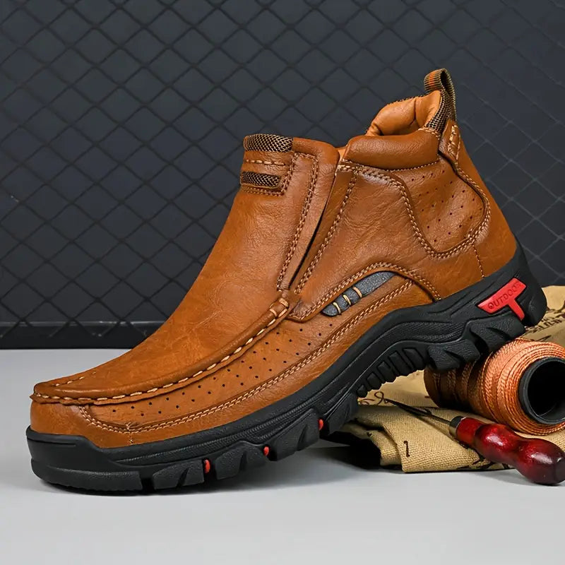 🔥Bottes orthopédiques imperméables et antidérapantes en cuir faites à la main pour hommes
