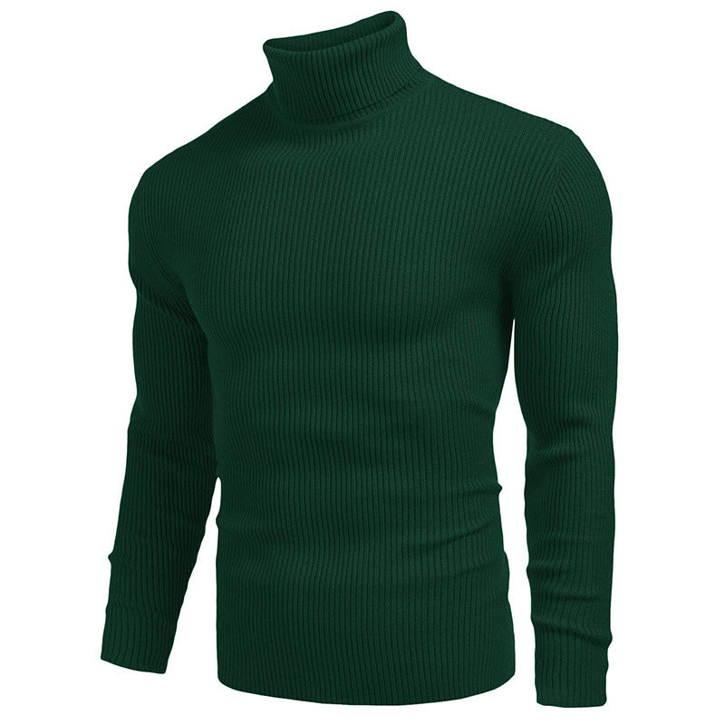 Pull fin à col roulé en tricot pour hommes d'hive
