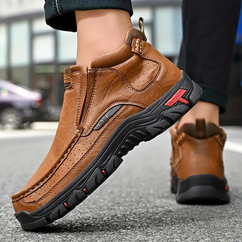 🔥Bottes orthopédiques imperméables et antidérapantes en cuir faites à la main pour hommes