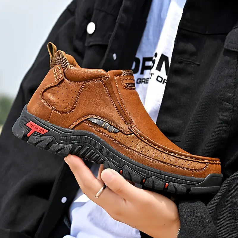 🔥Bottes orthopédiques imperméables et antidérapantes en cuir faites à la main pour hommes