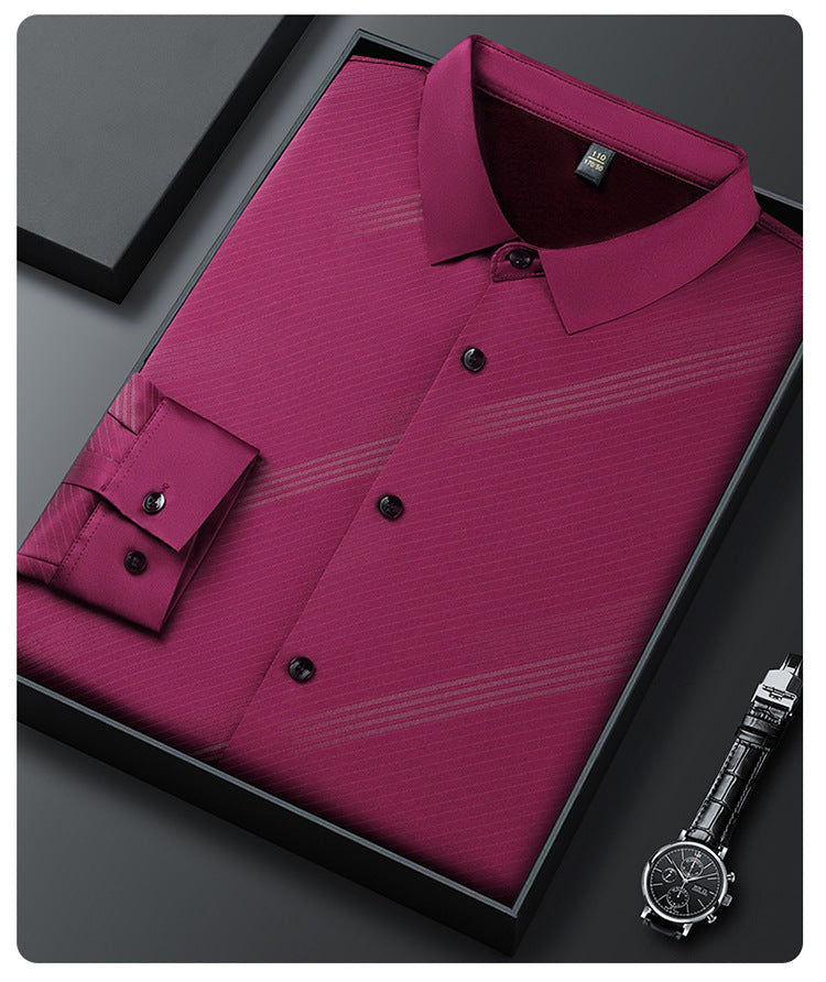 Chemise rayée chaude pour homme avec coupe confortable【Achetez-en 2 et bénéficiez de la livraison gratuite】