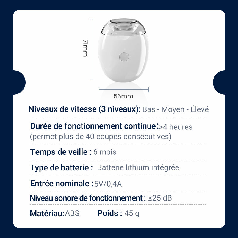 💅 50% DE RÉDUCTION + ACHETEZ 2 OBТENEZ 1 GRATUIT ! 🔥 Ponceuse à Ongles Auto - 3 Vitesses Réglables & LED Intégrée, Soin Précis et Professionnel à Domicile ✨