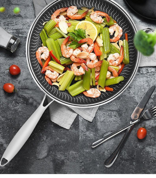 🏠🚀50 % de réduction!!! 🍳Poêle antiadhésive de première qualité avec couvercle