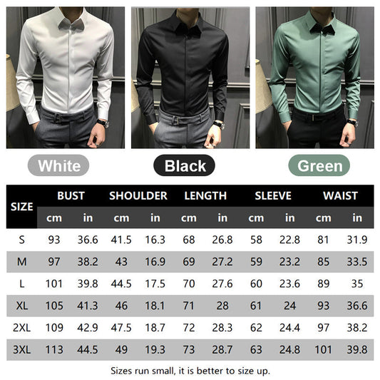 Chemise boutonnée infroissable pour hommes