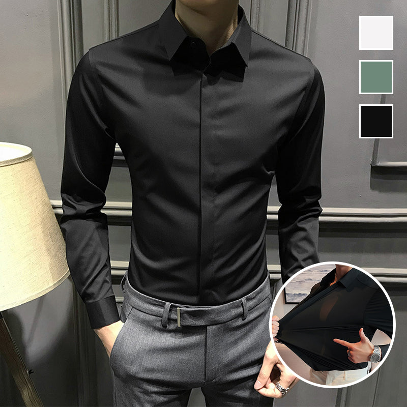 Chemise boutonnée infroissable pour hommes