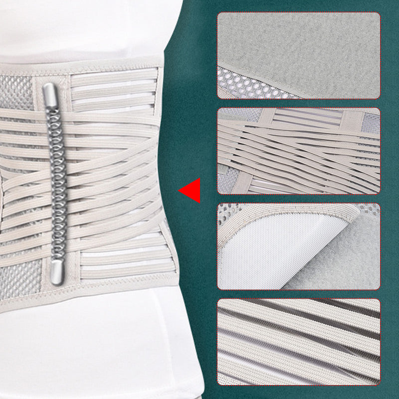 Protection de la taille en maille thermocomprimée respirante pour le soutien des plaques d'acier
