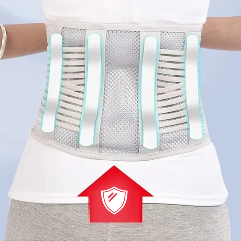 Protection de la taille en maille thermocomprimée respirante pour le soutien des plaques d'acier
