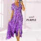👗 50% DE RÉDUCTION ! 💃 Robe Longue à Col en V Imprimée – Coupe Élégante, Tissu Confortable & Style Polyvalent ✨