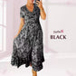 👗 50% DE RÉDUCTION ! 💃 Robe Longue à Col en V Imprimée – Coupe Élégante, Tissu Confortable & Style Polyvalent ✨