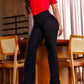 jean évasé taille haute en stretch
